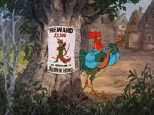Alan-a-Dale as rooster in Disney's Robin Hood