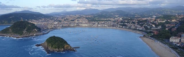 View of San Sebastian’s La Concha Bay from the top of Monte Igueldo